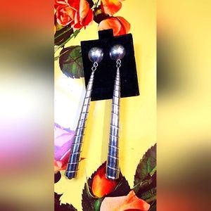 Sterling silver drop vintage earrings